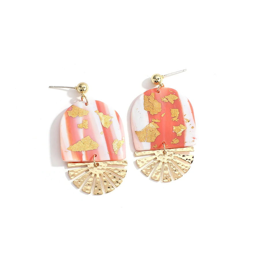 Abstract Pattern Drop Earrings