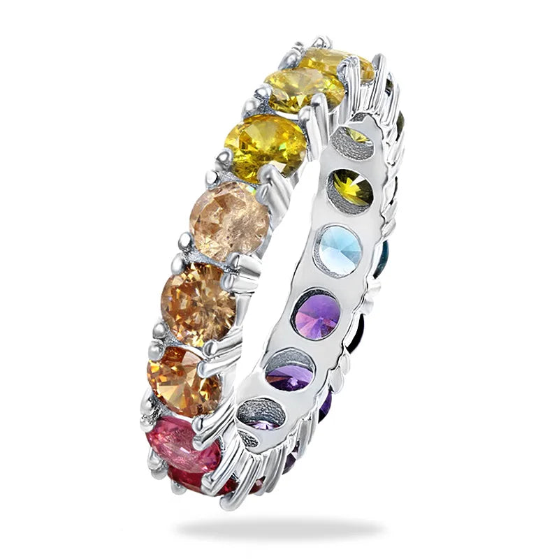 Rainbow Cubic Zircon Women Ring