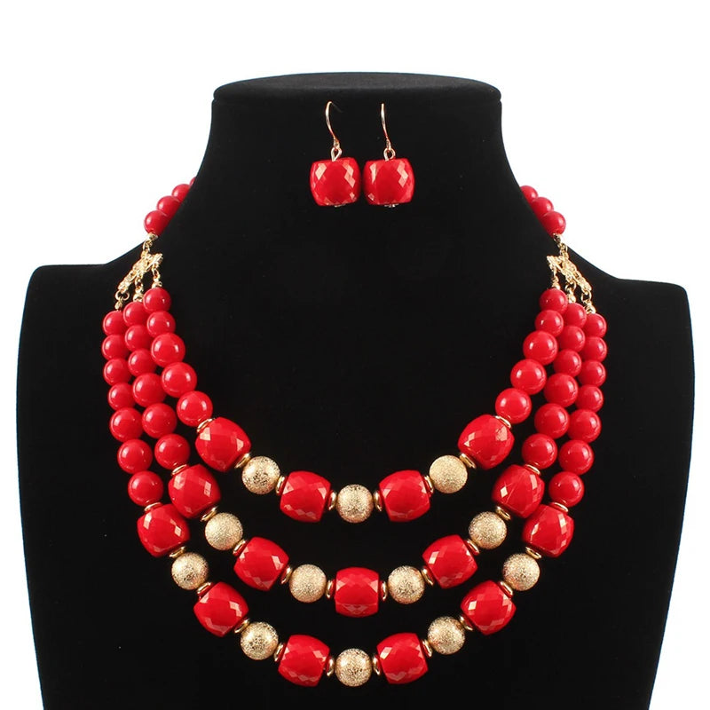 African Beads Jewelry Set