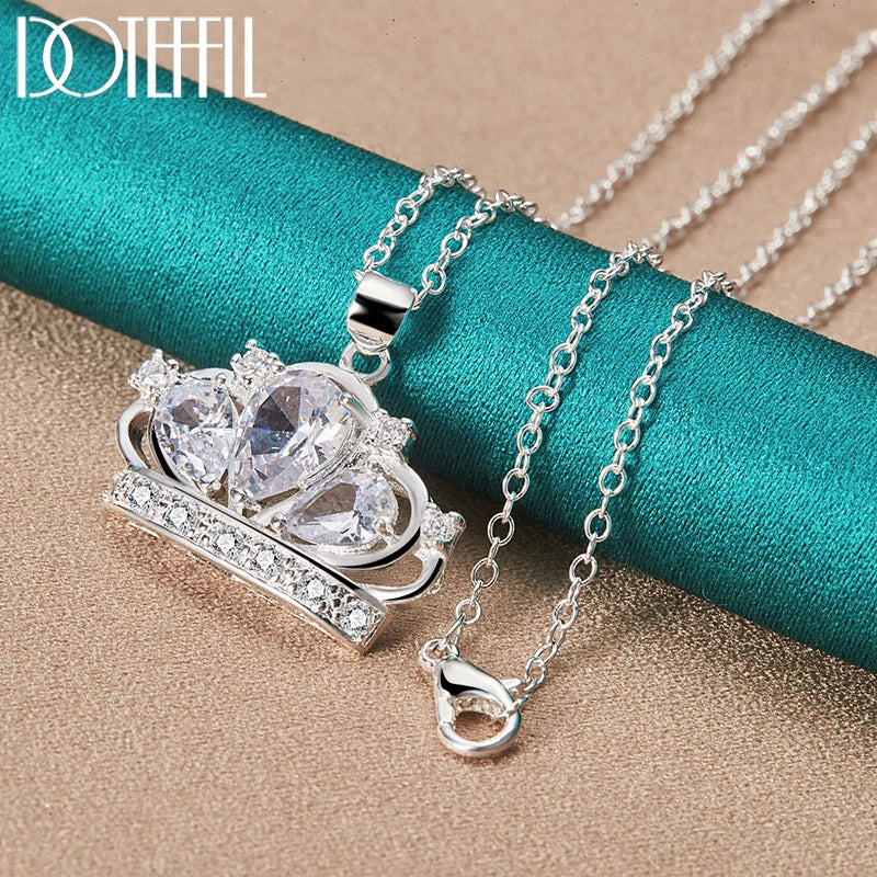 925 Sterling Silver AAA Zircon Necklace