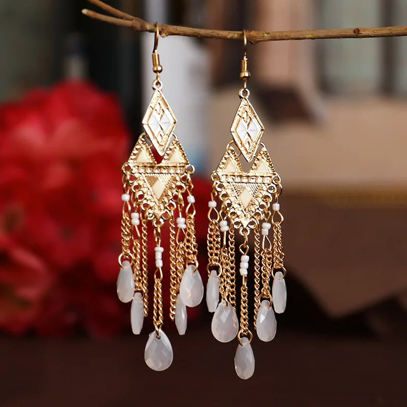 Bohemian Ethnic Fringed Tassel Earrings