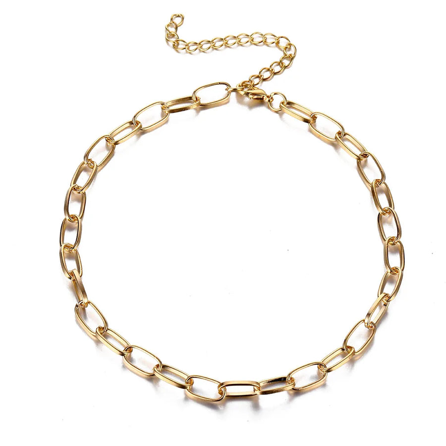 Thick Chain Toggle Clasp Necklace