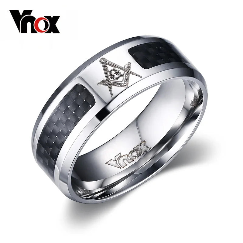 Stainless Steel Masonic Men Ring