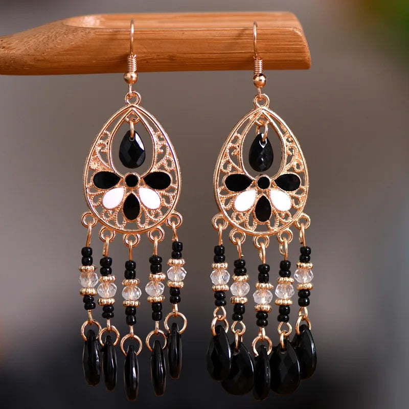 Bohemian Ethnic Fringed Tassel Earrings