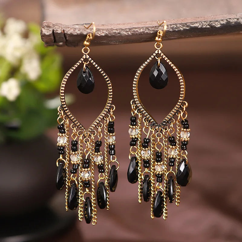 Bohemian Ethnic Fringed Tassel Earrings