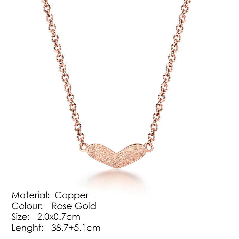 Heart to Heart Rose Gold Pendant Necklace