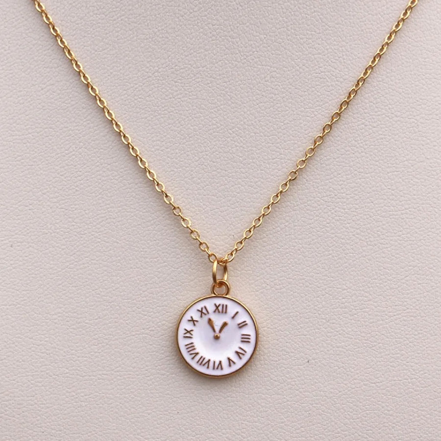 Tiny Time Pendant Necklace