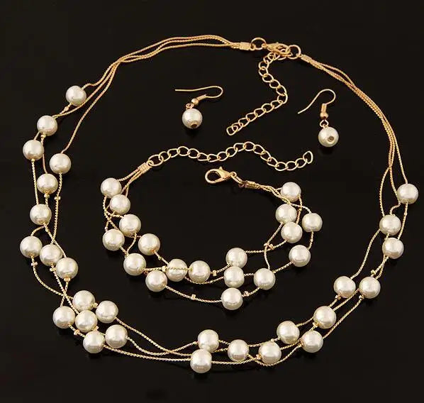 Classy Pearl Jewelry Set