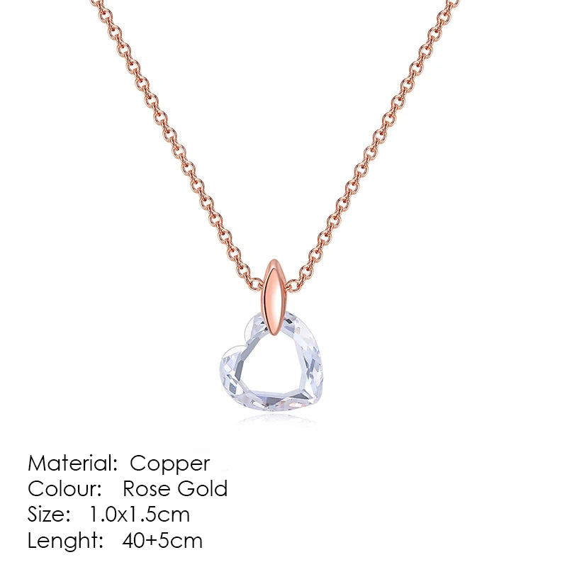 Heart to Heart Rose Gold Pendant Necklace