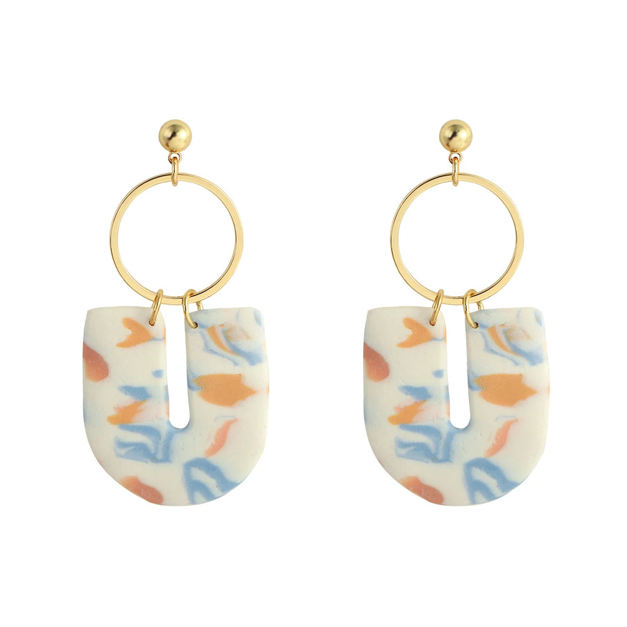 Abstract Pattern Drop Earrings