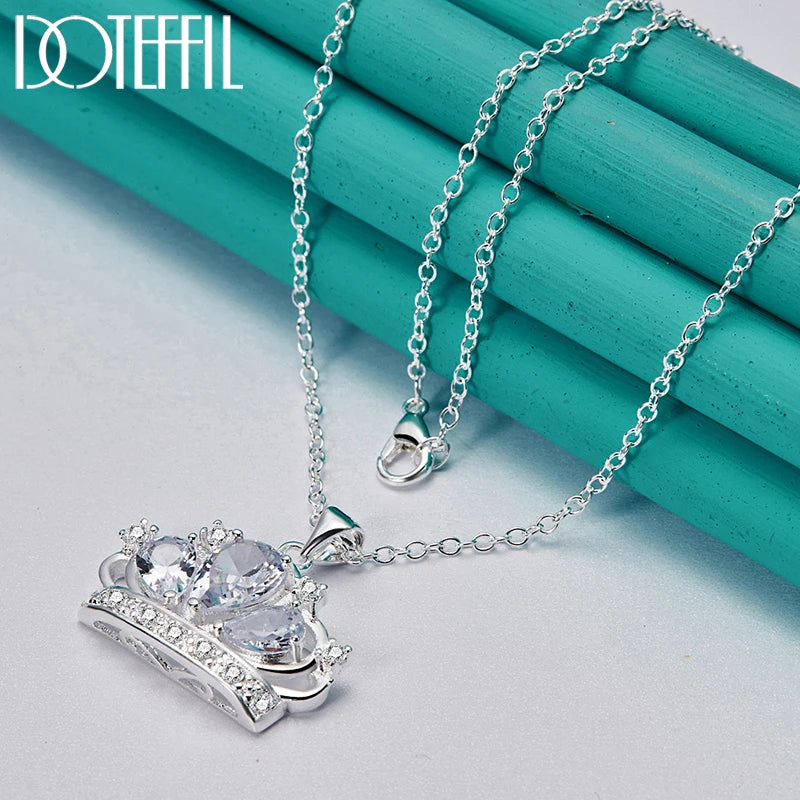 925 Sterling Silver AAA Zircon Necklace