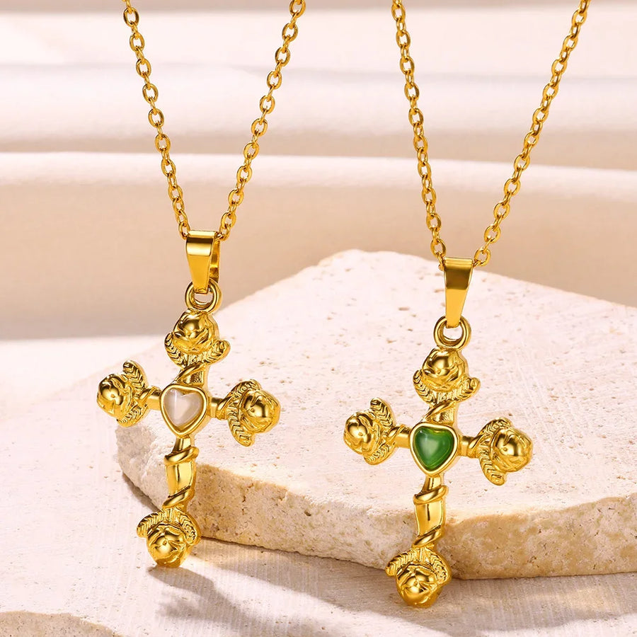 VIntage Cross Pendant Necklace