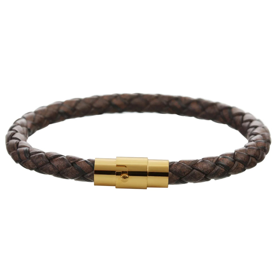 100% Genuine Braided Leather Bracelet