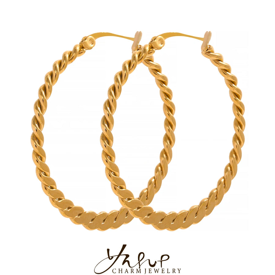 Golden Big Hoop Earrings