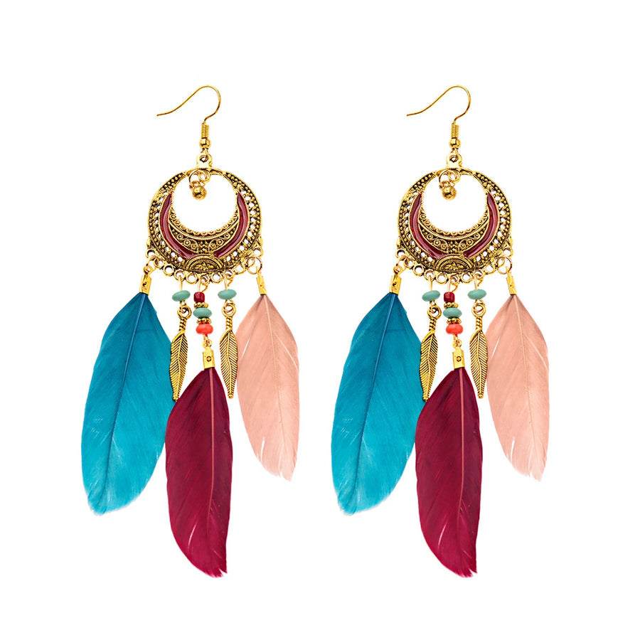 Antique Vintage Bohemian Ethnic Tassel Earrings