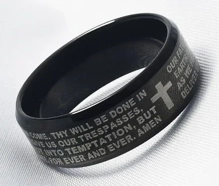 Bible Scripture Titanium Ring