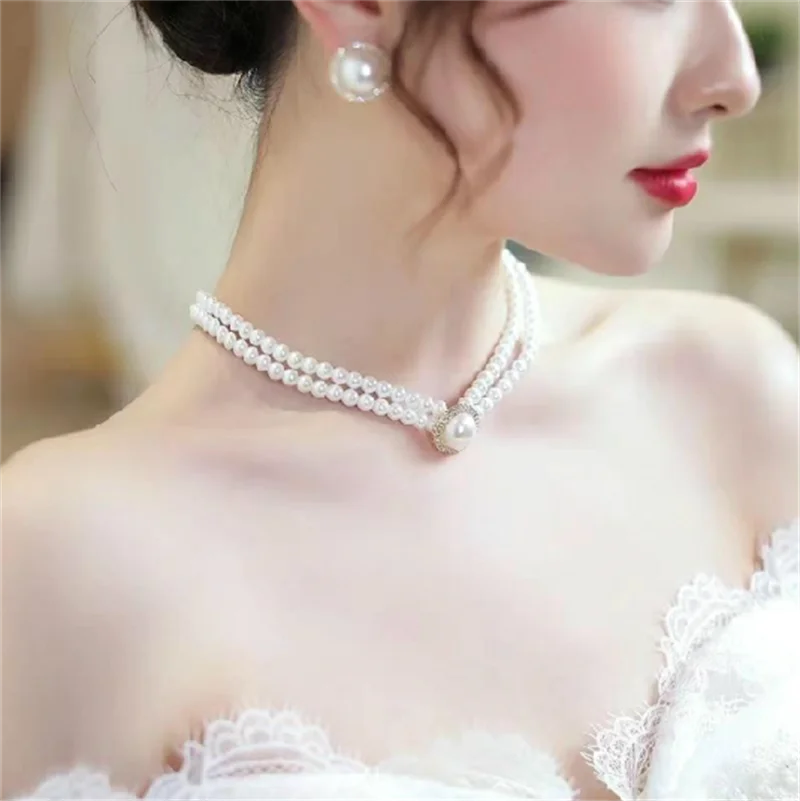 Elegant Pearl Bridal Jewelry Set