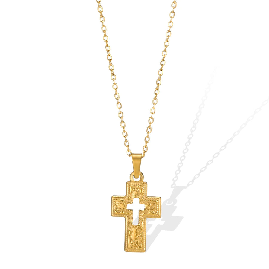 VIntage Cross Pendant Necklace