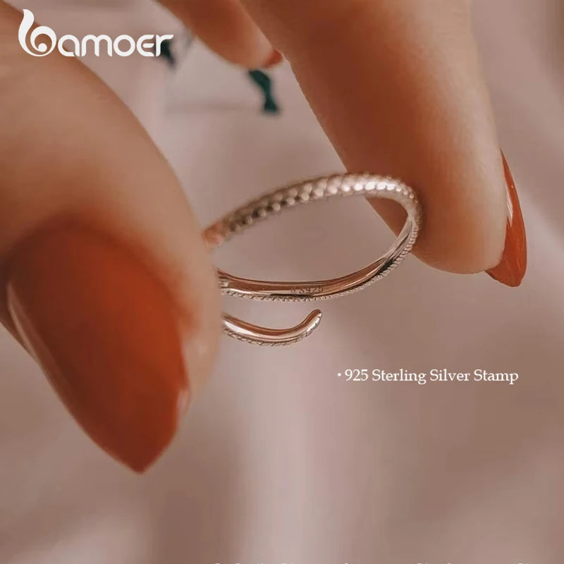 Sterling Silver Snake Adjustable Ring