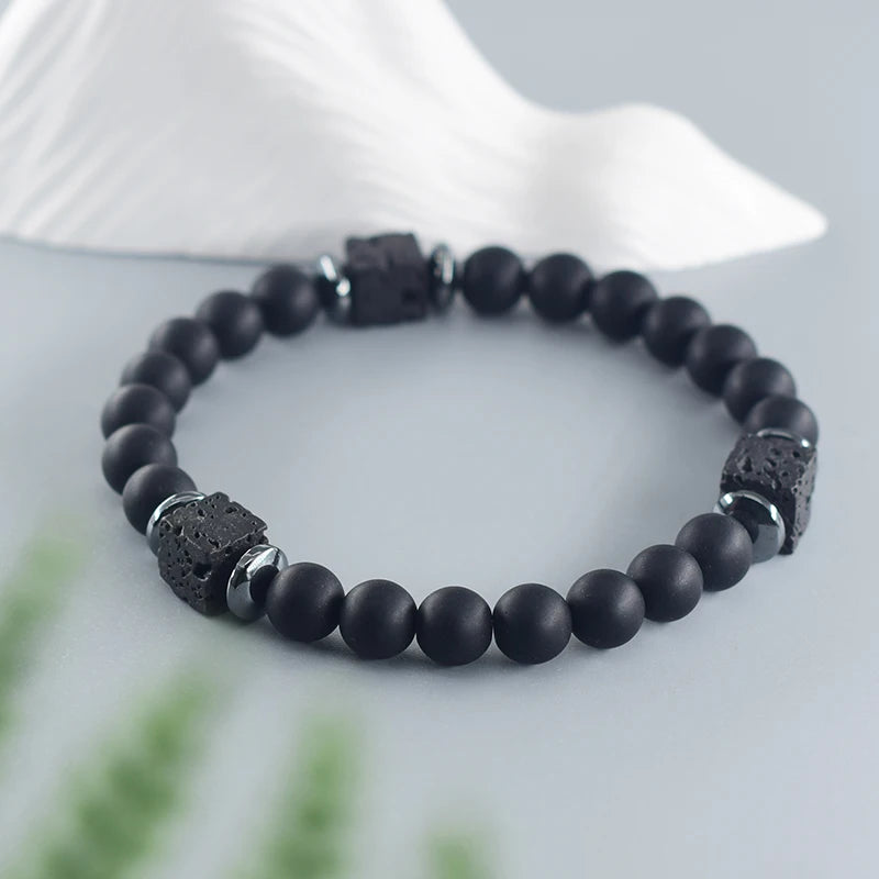 Black Lava Healing Stone Bracelet