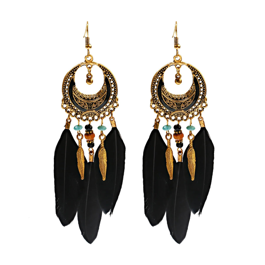 Antique Vintage Bohemian Ethnic Tassel Earrings