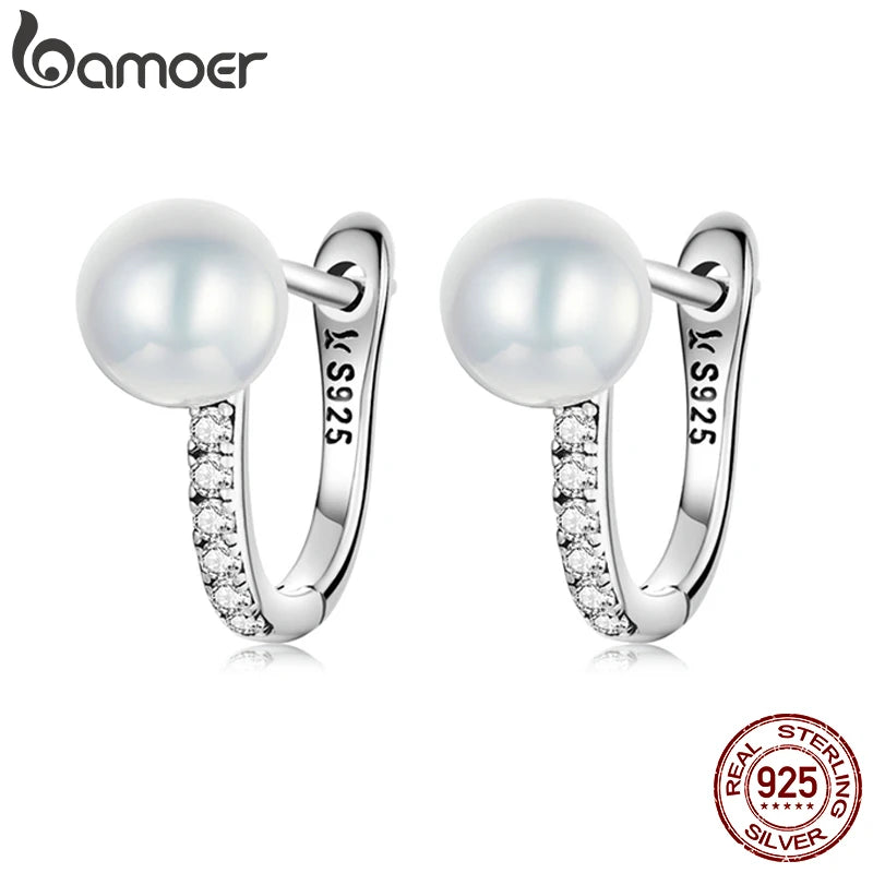 Luxury 925 Sterling Silver Pearls Earrings