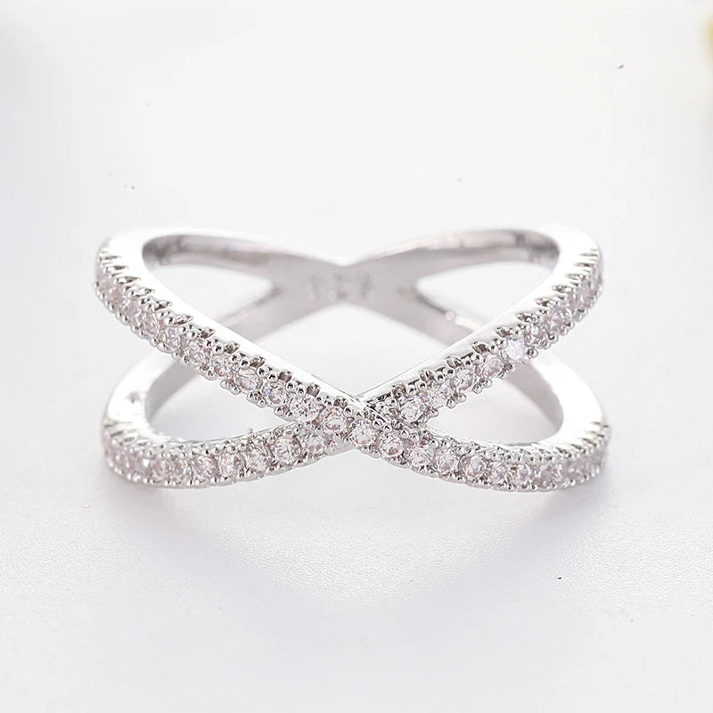 Zirconia Crystal Infinite Ring