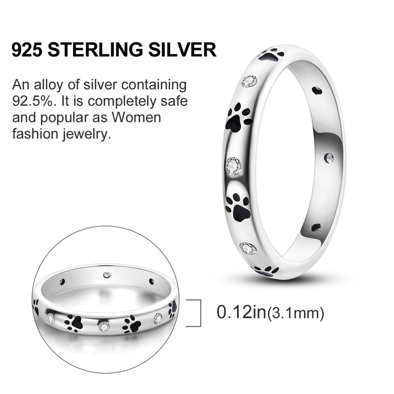 Star Moon 925 Sterling Silver Ring