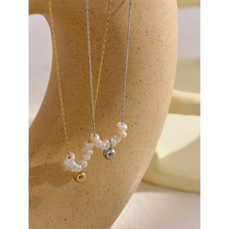 Chic Exquisite Natural Pearl Beads Necklace