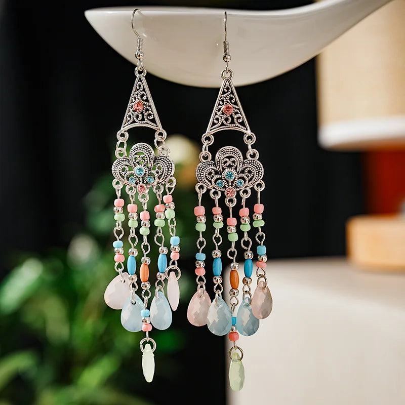 Bohemian Ethnic Fringed Tassel Earrings