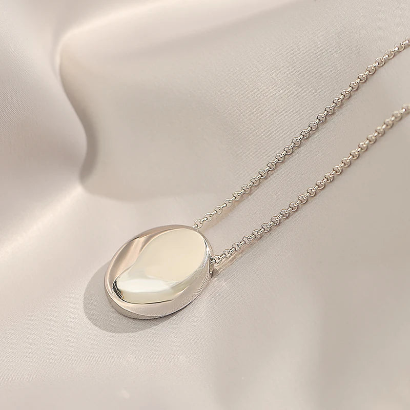 Oval Pendant Gold Necklace