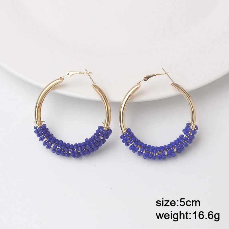 Bohemian Blue Geometric Earrings