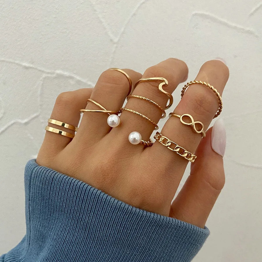 Cute Butterfly Heart Ring Set