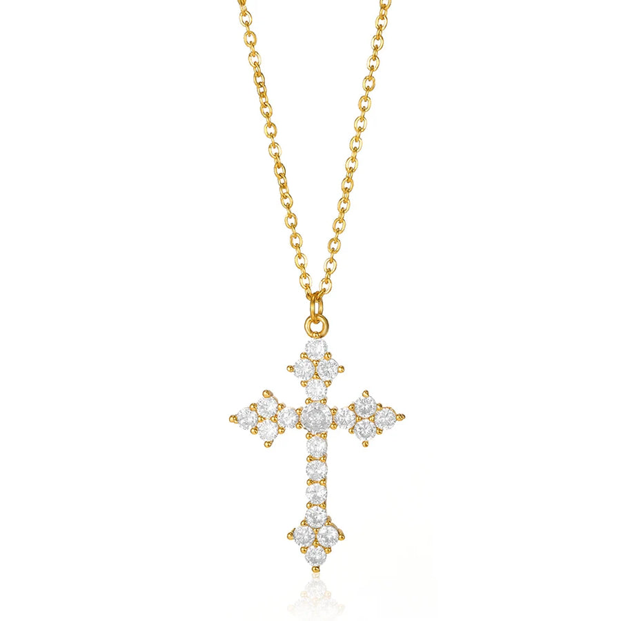 VIntage Cross Pendant Necklace