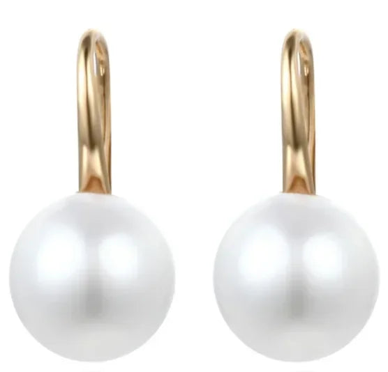 Genuine Natural Freshwater Pearl Earrings 925 Sterling Silver