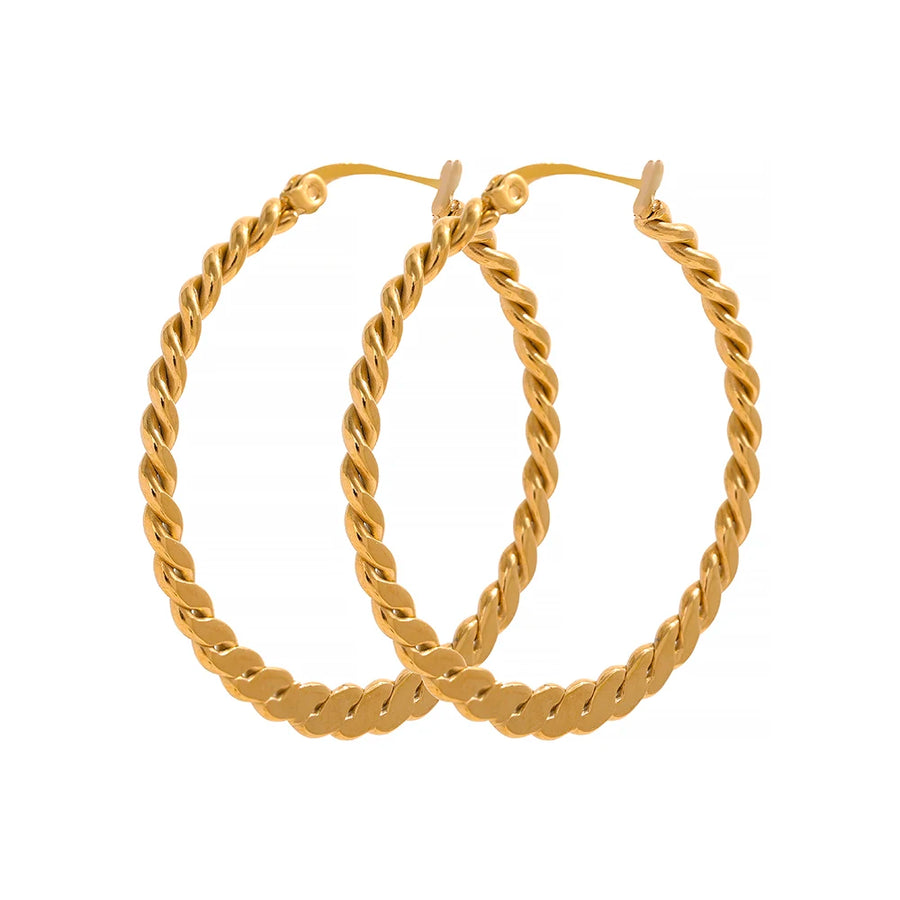 Golden Big Hoop Earrings