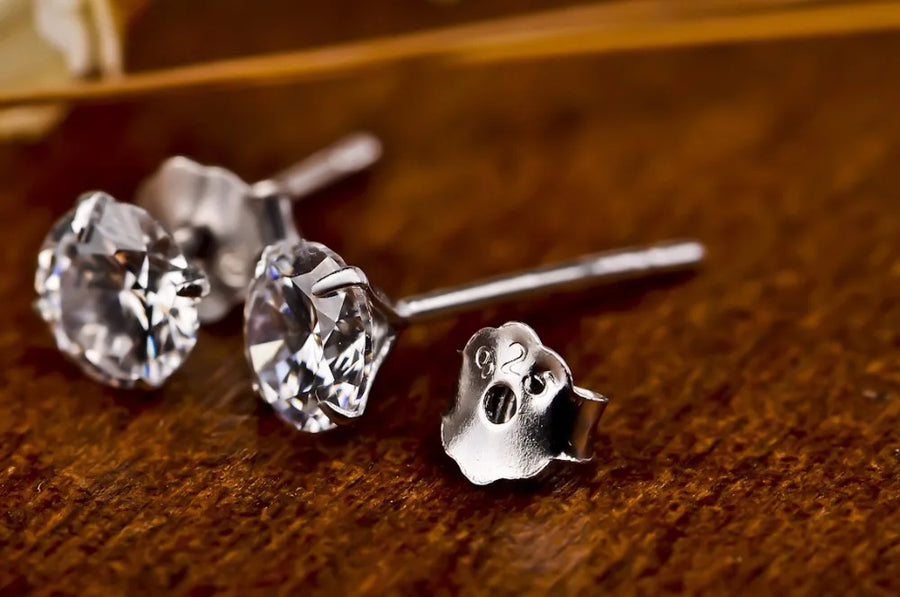 925 Sterling Silver Zircon Studs