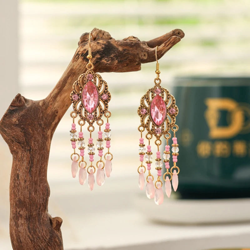 Bohemian Ethnic Fringed Tassel Earrings