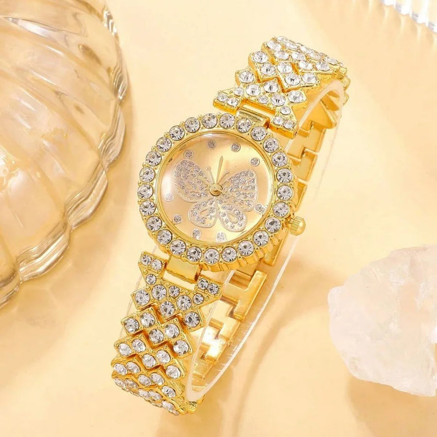 Luxury Women's Butterfly Dial Watch