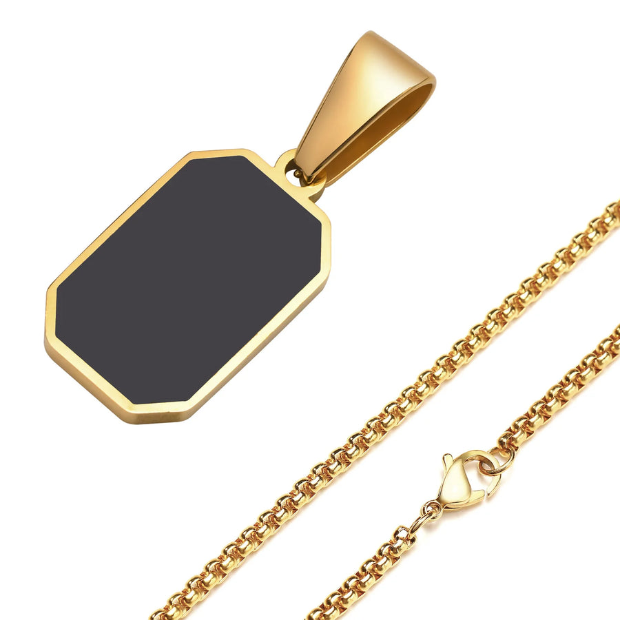 Geometric Square Necklace