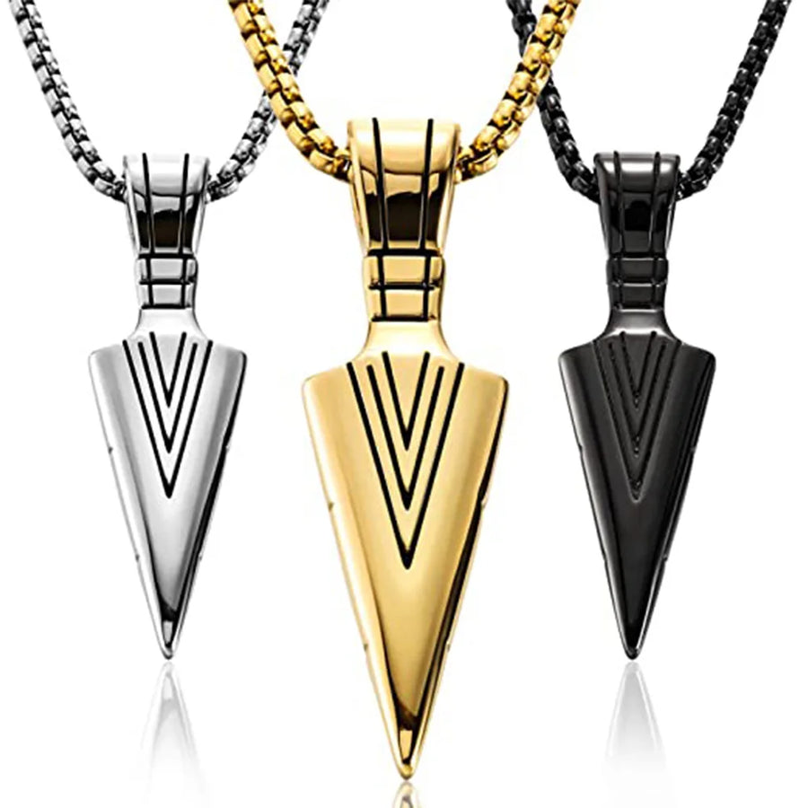 Retro Punk Arrow Pendant Necklace