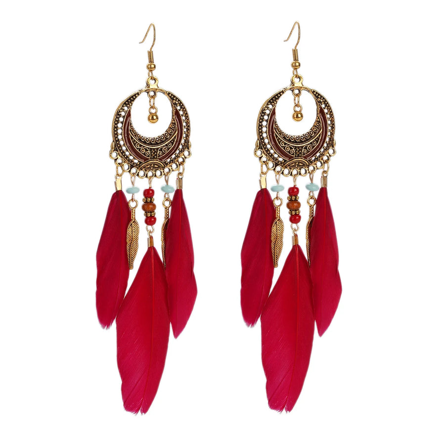 Antique Vintage Bohemian Ethnic Tassel Earrings