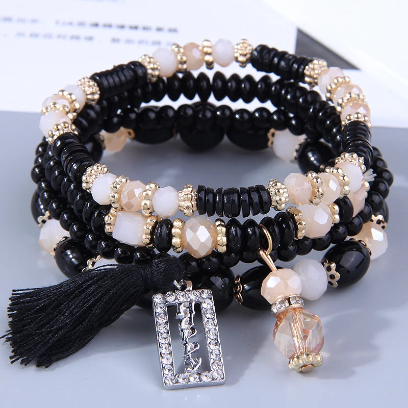 Bohemian Beads Crystal Charms Bracelets