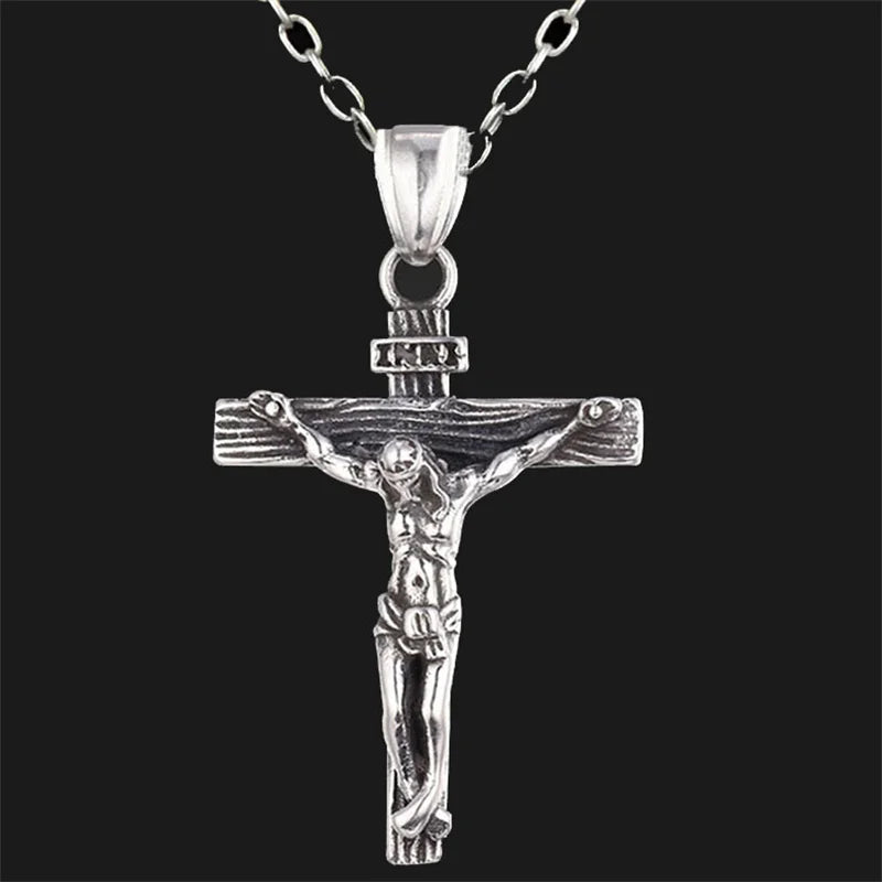 INRI Crucifix Jesus Piece Cross Necklace