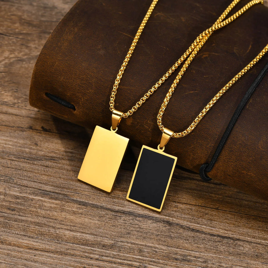 Geometric Square Necklace