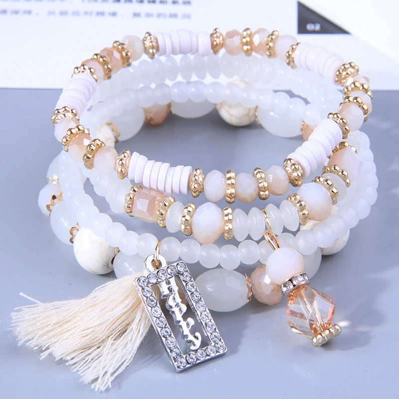 Bohemian Beads Crystal Charms Bracelets