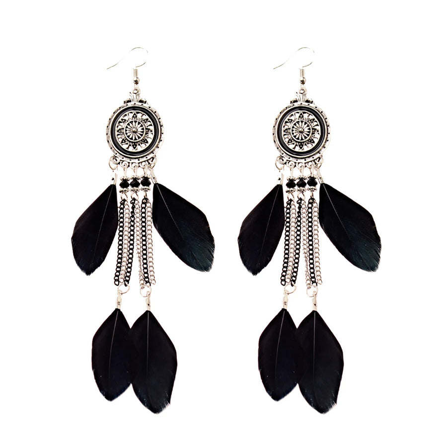 Antique Vintage Bohemian Ethnic Tassel Earrings