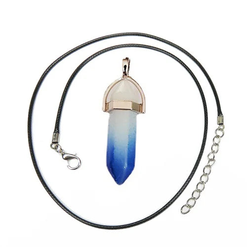 Hexagonal Column Quartz Necklace