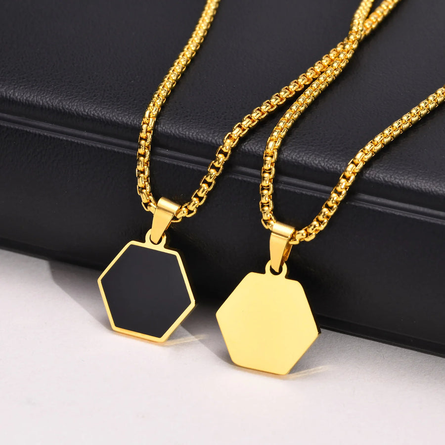 Geometric Square Necklace