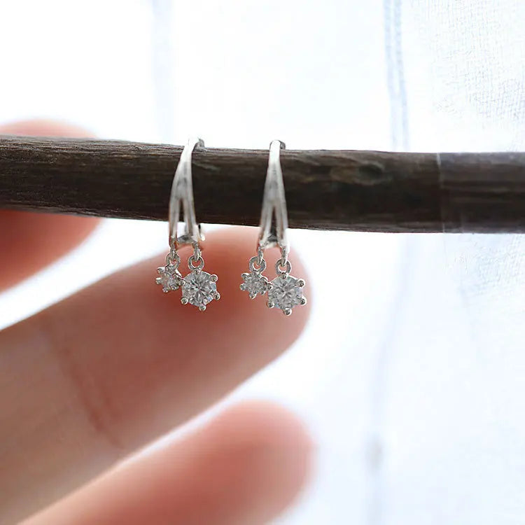 Gold and Silver Plated Crystal Stud Earrings